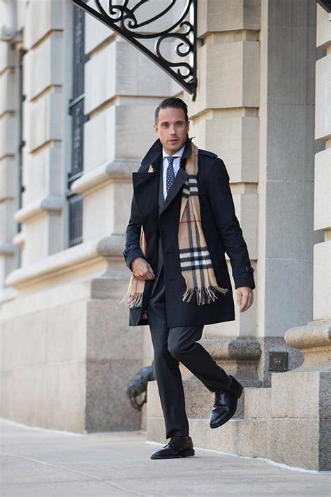 outfits to wear a burberry scarf on men|Burberry b 135 cashmere scarf.